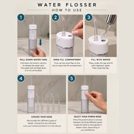Portable Water Flosser - Black